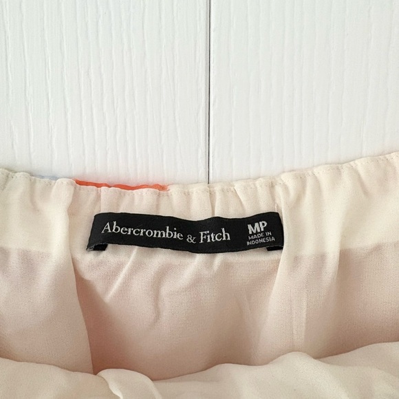 Abercrombie and Fitch Strapless Orange and Cream Dress - Picture 6 of 10